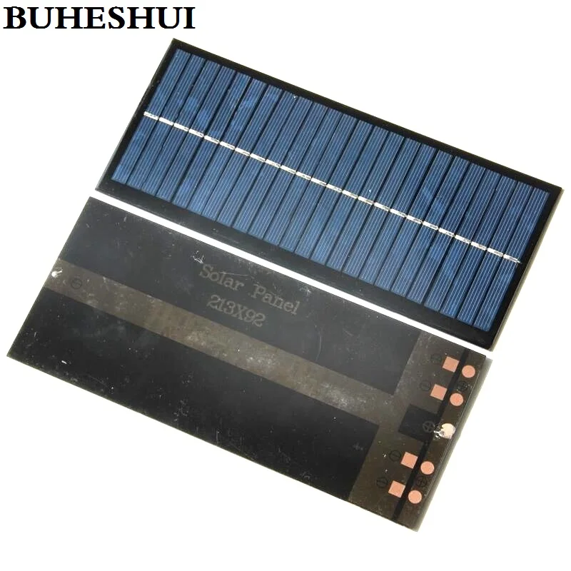 

Мини модуль солнечной батареи BUHESHUI 2,5 Вт 12 В, поликристаллическая солнечная панель «сделай сам», солнечное зарядное устройство 213*92*3 мм, 10 шт....