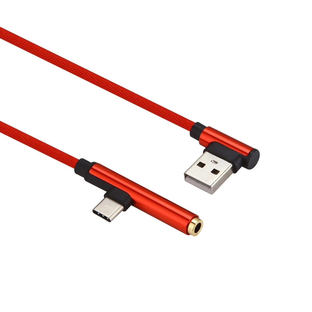 2 в 1 90 градусов USB 3 Тип C до 5 мм разъем аудио 0 штекер зарядный адаптер кабель для