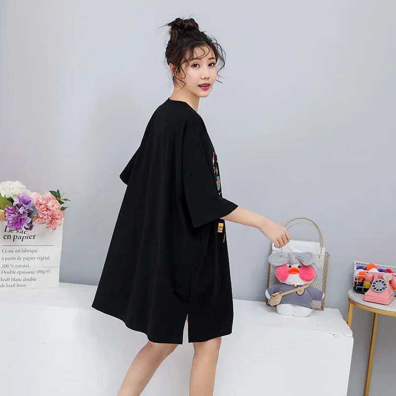 Футболки женские летние свободные с буквенным принтом коротким рукавом 2020 |