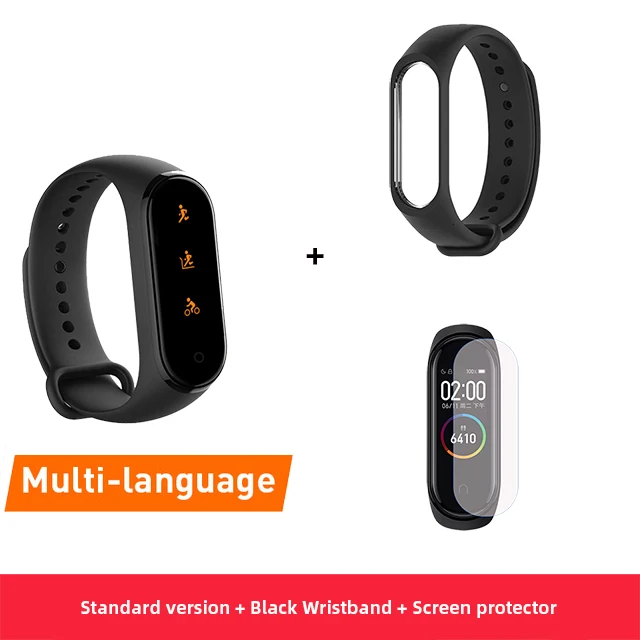 CN Black Новейшие Смарт-часы Xiaomi mi Band 4 фитнес-браслет mi band 4 фитнес-трекер Шагомер Bluetooth 5,0 смарт-браслет Xio mi Watch - Цвет: CN Black