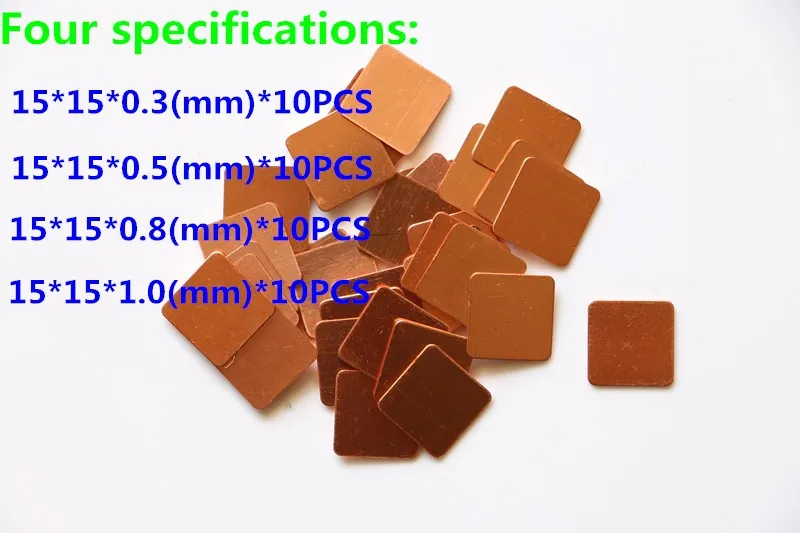 40 шт. медная теплоотвод прокладка для охлаждения графическая охлаждающая