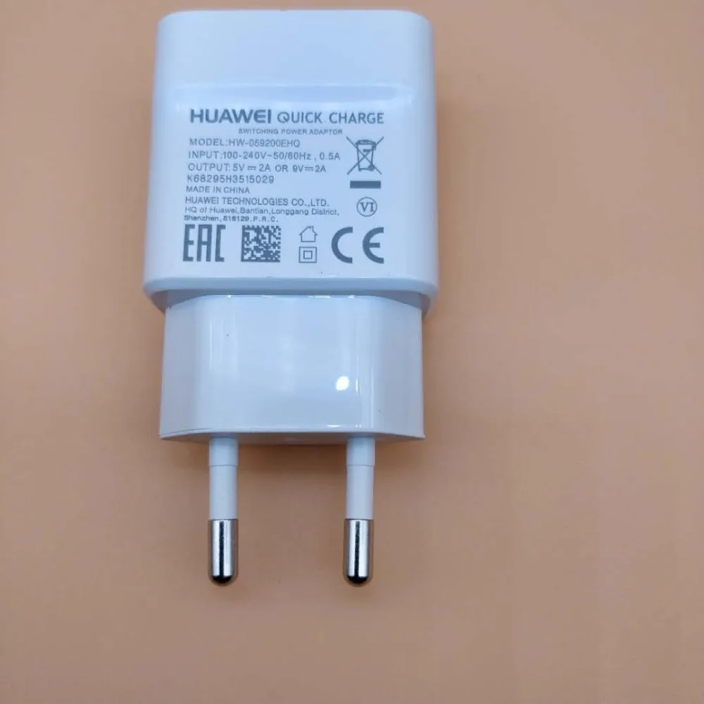 Original EU Huawei Nova 3 Fast Charger For P20 Lite Honor 9 8 2 2i 3i P9 G9 9V/2A Quick Charge Usb Type C Cable | Мобильные телефоны