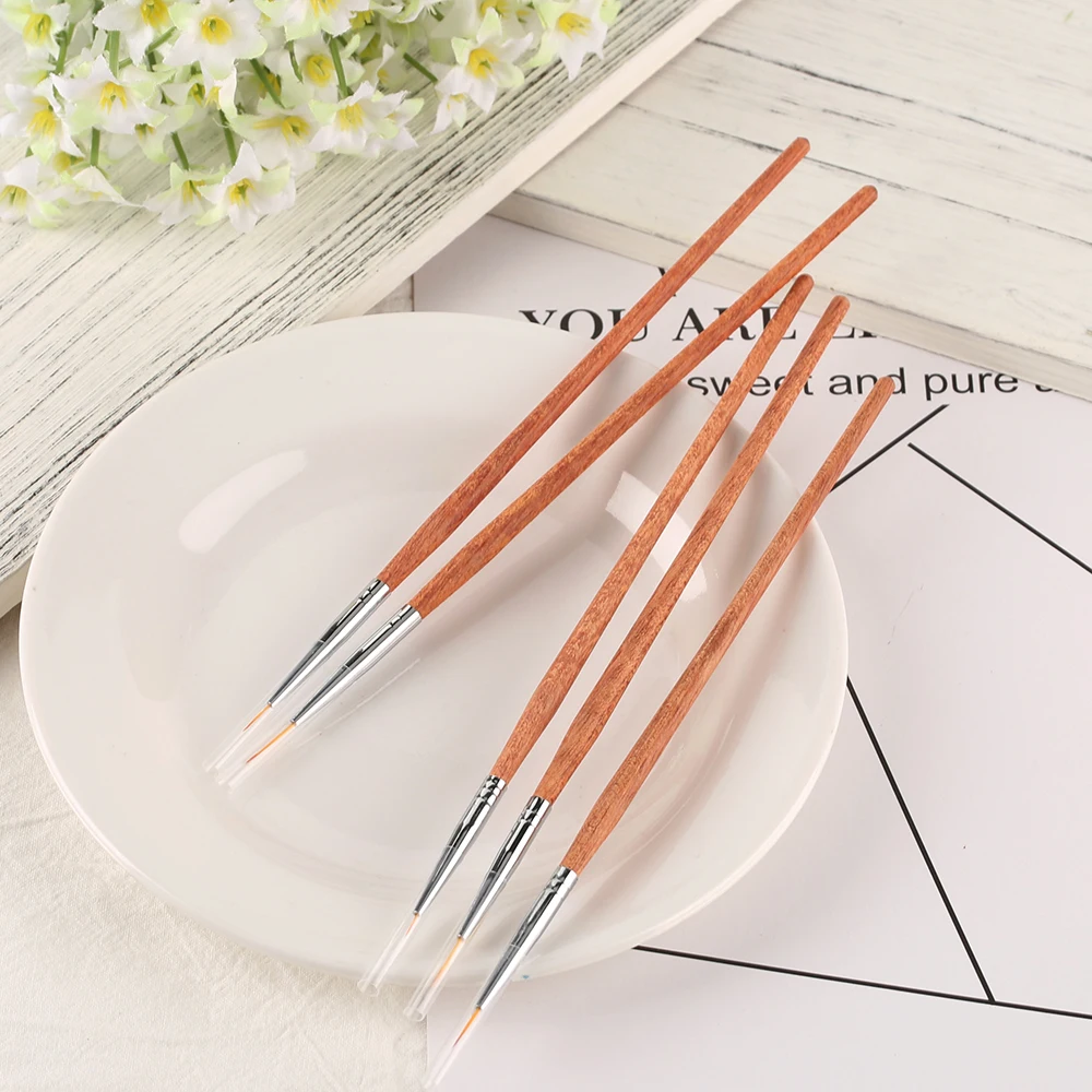 УФ гель Nail Brush Set Redwood ручка Акриловые Рисунок Кистью Liner Живопись гелевая польский