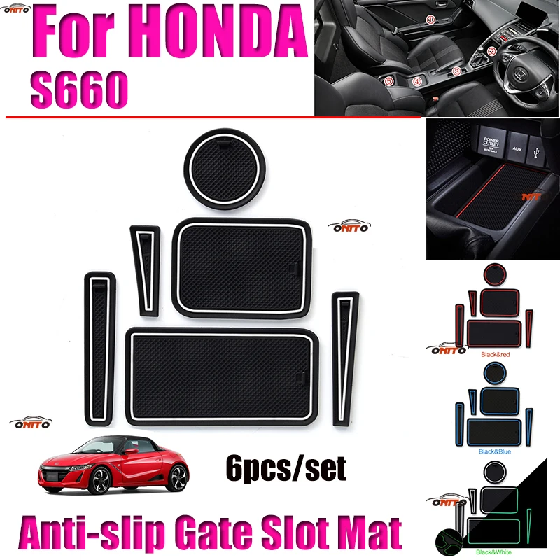 6 шт./компл. для Honda S660 автомобильный Стайлинг нескользящий слот ворот украшение