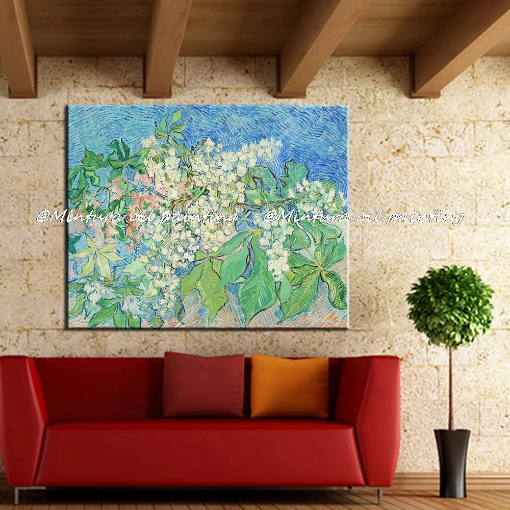 

Цветущее каштановое дерево Винсента Ван Гога Картины музейное качество 100% ручная работа картина маслом на холсте с цветами