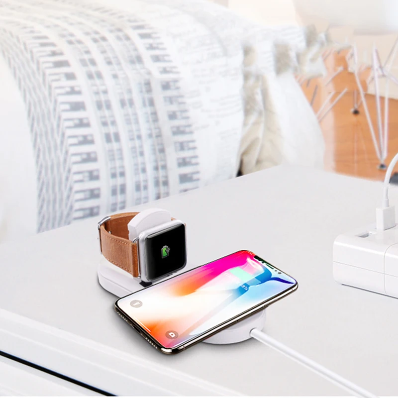 Беспроводное зарядное устройство Suntaiho Qi 3 в 1 для Xiaomi mi 9 mi 9 для Apple watch 4 Airpods Быстрая зарядка док-станция для iPhone XR XS MAX S9