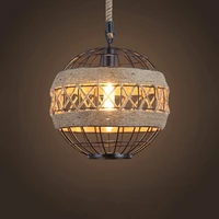 american loft rural retro hemp rope industrial wind chandelier restaurant bar cafe light pendant lamp dining room droplight