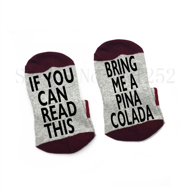 Носки If you can read this bring me a PINA COLADA хлопковые эластичные удобные носки унисекс