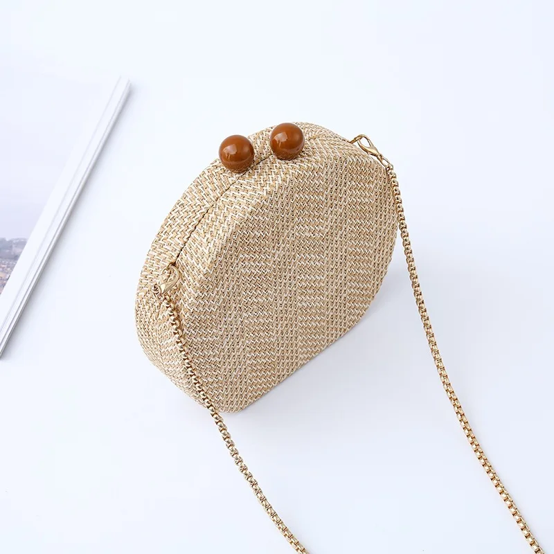 New Women Summer Knitting Handbag Brand Fashion Evening Bag Round Straw Beach Mini Messenger Unique Wallet Hot Clutch | Багаж и сумки