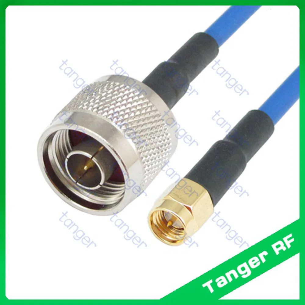 Tanger N штекер SMA прямой с RG402 RG141 RG 402 синий коаксиальный джемпер полугибкий кабель 20