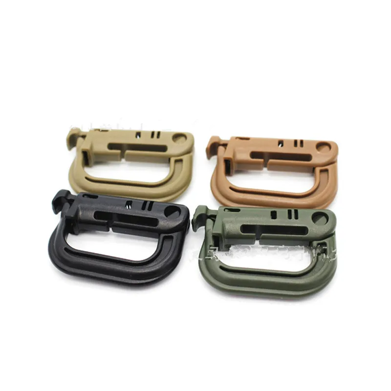 Скоба карабин D-ring Clip Molle лямки Пластиковый Рюкзак Пряжка защелкивающийся замок Grimlock лагерь Поход горный подъем открытый