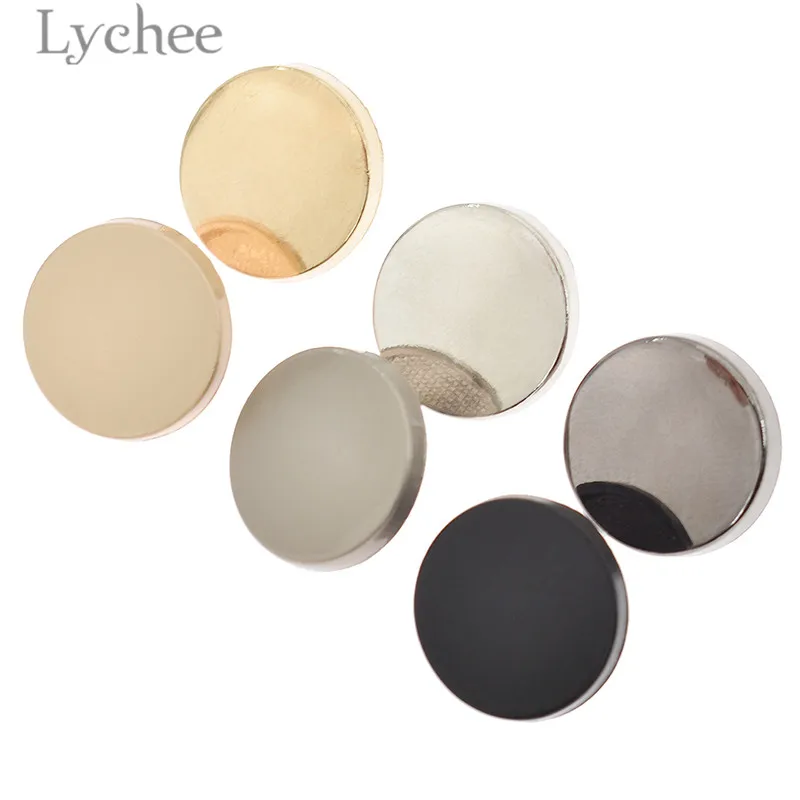 Lychee Life 10 шт. зеркальный дизайн кнопки ручной работы пальто Металлическая Кнопка