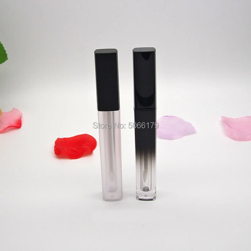 3ML Plastic Cosmetic Transparent Frosted Lip Gloss Tube Black Gradient Makeup Beauty Lipstick Container Concealer Package | Красота и