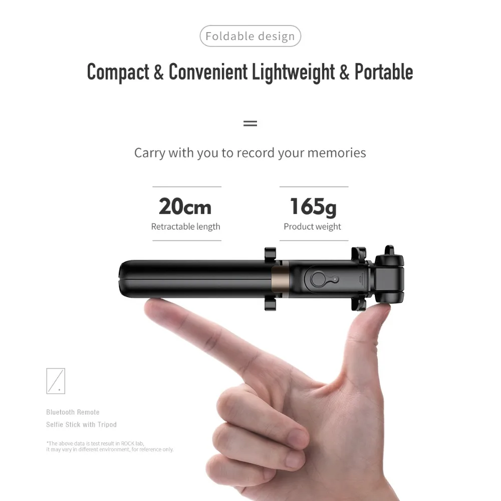 Рок 3 в 1 беспроводной Bluetooth держатель телефона складной мини штатив Выдвижная