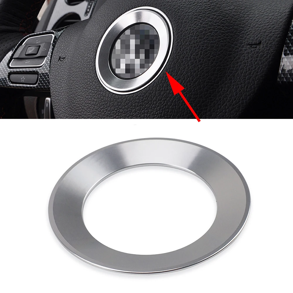 Кольцо-рамка наклейка логотипа на руле Volkswagen VW Jetta Passat B5 B6 B7 Beetle T4 Scirocco.