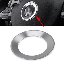 Автомобильный руль с логотипом Insignia, металлическое кольцо, рамка, наклейка, автомобильный стиль для Volkswagen VW Jetta Passat B5 B6 B7 Beetle T4 Scirocco