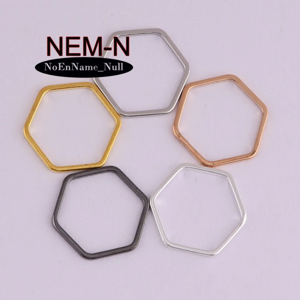 20 шт./лот NEM N 16 мм Аксессуары для ювелирных изделий геометрический шестиугольный