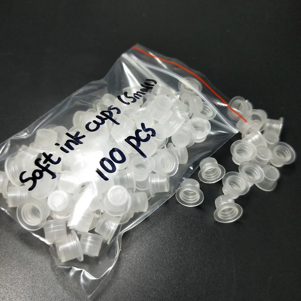 100 шт маленький Размеры одноразовые пигмент силикона чашки для перманентного
