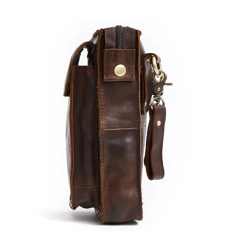 Мужские сумки из натуральной кожи Crazy Horse кожаная мужская поясная сумка модные