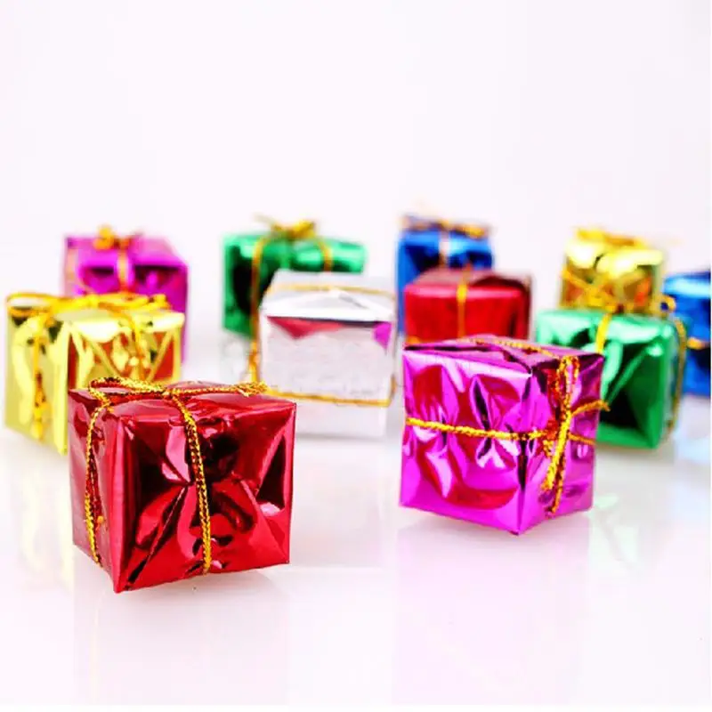 Счастливого Рождества 12 шт. украшения для елки новогодней подвесные #74333|gift box red|box