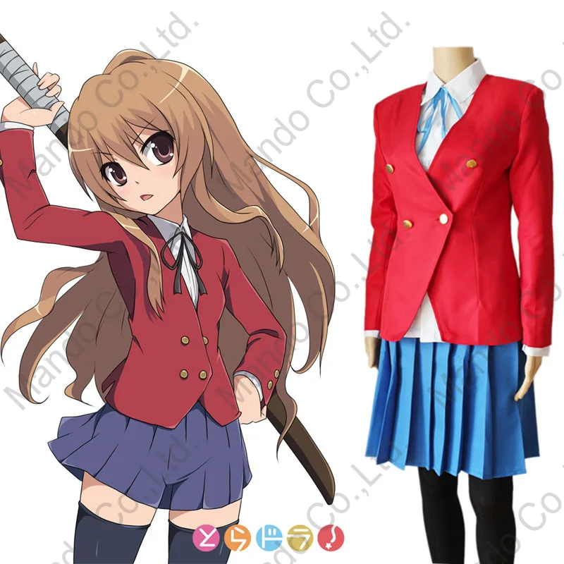 Аниме Toradora! Тигровый Дракон Aisaka Taiga школьная форма косплей костюмы Женское платье
