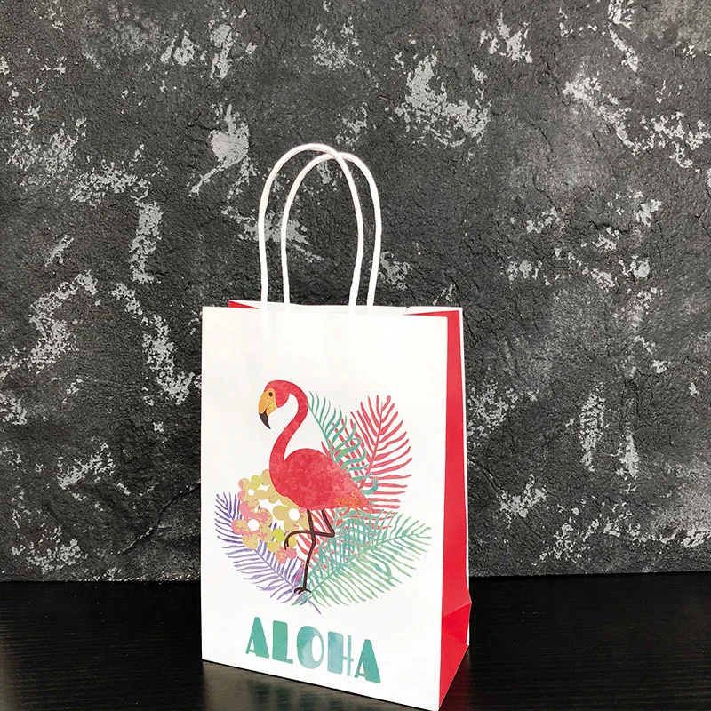 10pcs Unicorn Paper Bag Flamingo Gift Bags Wedding Candy Birthday Party Decoration Shopping with Handle |