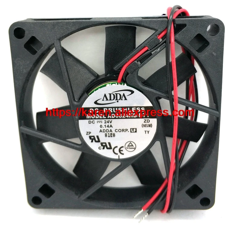 Охлаждающий вентилятор ADDA 8015 24 В 0 14а AD0824HB-D712wire | Компьютеры и офис