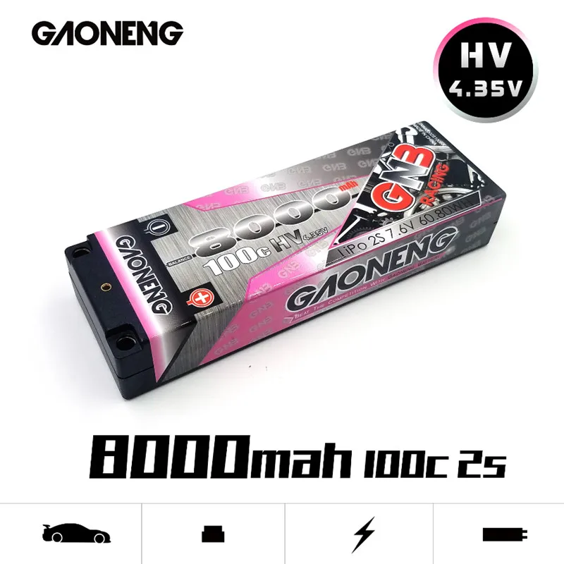 Аккумулятор Gaoneng GNB 8000 мач 2S 7 6 в HV 100C/200C LiHV аккумуляторная батарея с разъемом T | Детали и аксессуары -32862066916