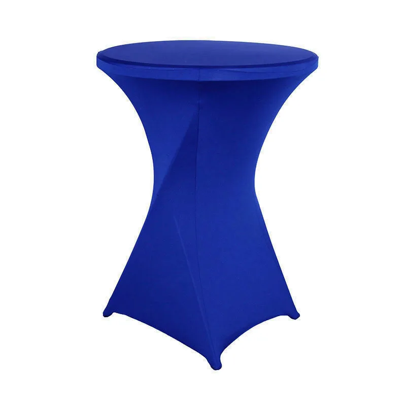 Royal Blue Черная эластичная скатерть из лайкры для коктейля, Свадебная вечеринка, декоративная белая скатерть для улицы - Цвет: Royal Blue