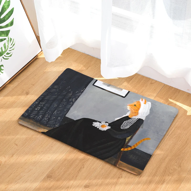 Новые Придверные коврики креативная личность с принтом кота для кухни ванной