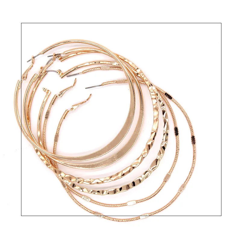 Серьги кольца женские золотистые 7 см 8 см|fashion hoop earrings|hoop earringsearrings earrings |