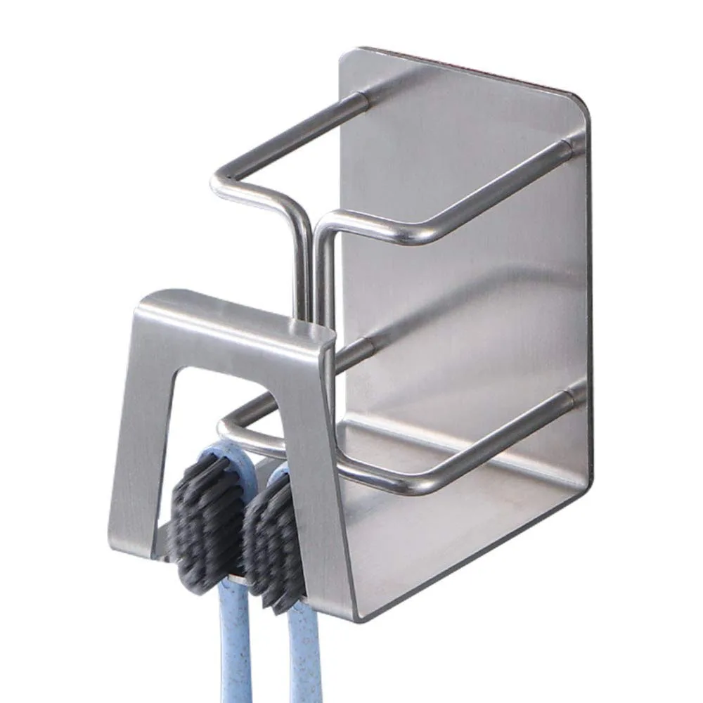 Настенный держатель для электрической зубной щетки и пасты из нержавеющей стали