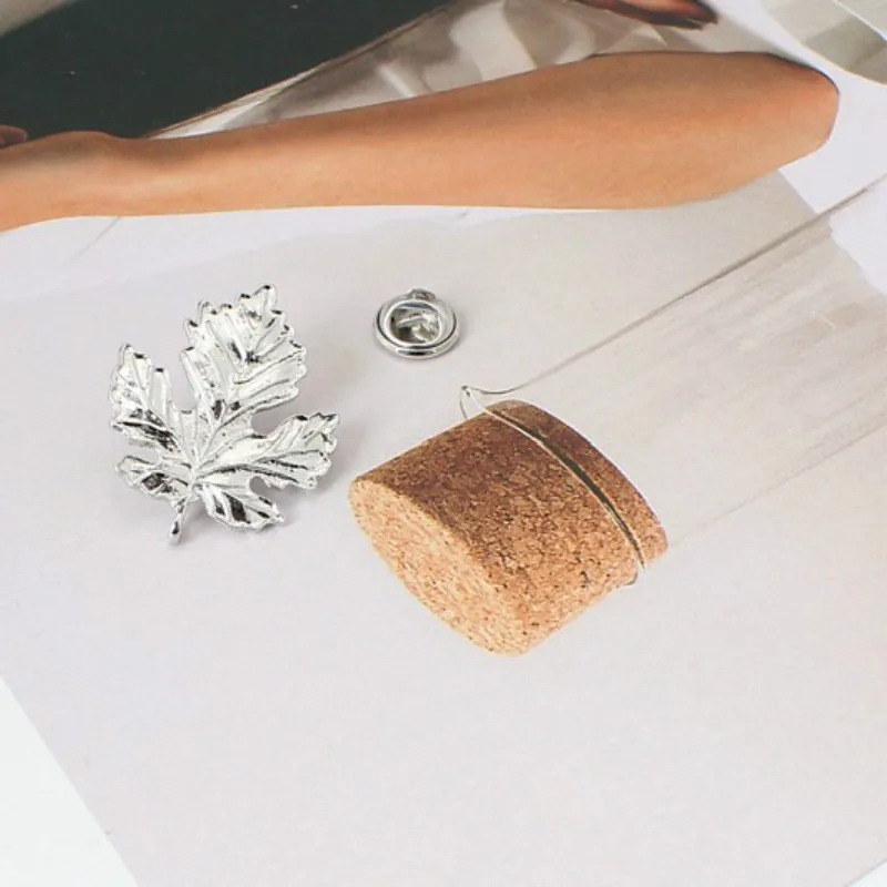 Женская Винтажная брошь в виде кленового листа Broche Mujer позолоченные серебряные