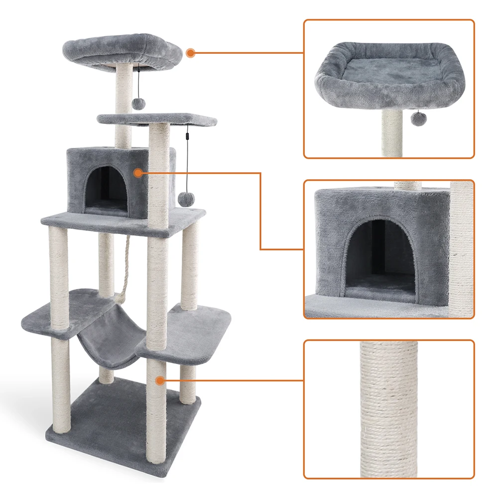 LargeToys Бытовая доставка забавная игрушка для кошек с лестницей деревянная