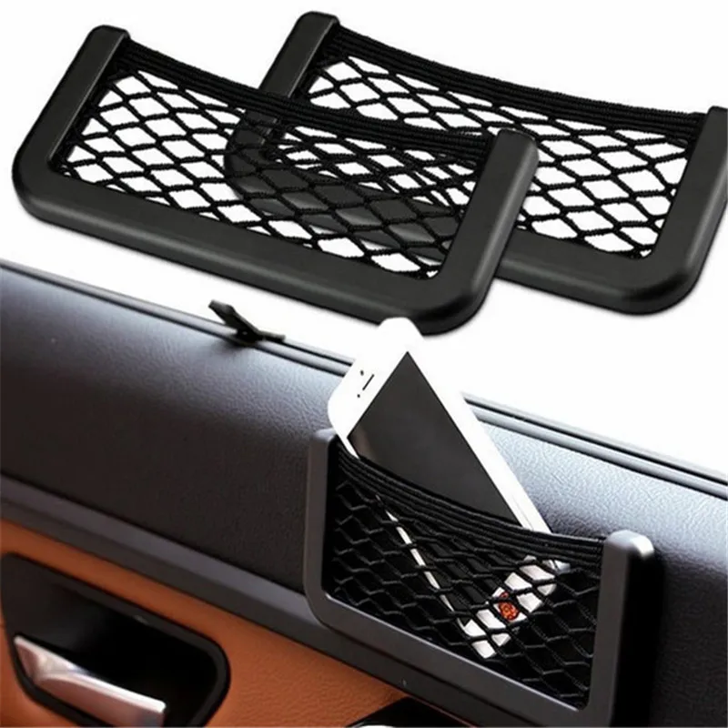 Автомобильный настенная сеть хранения сумка карман для мобильного телефона