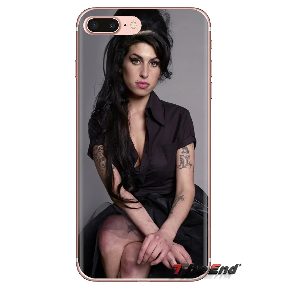 Прозрачные мягкие чехлы для iPod Touch Apple iPhone 4 4S 5 5S SE 5C 6 6S 7 8 X XR XS Plus MAX Amy Winehouse |