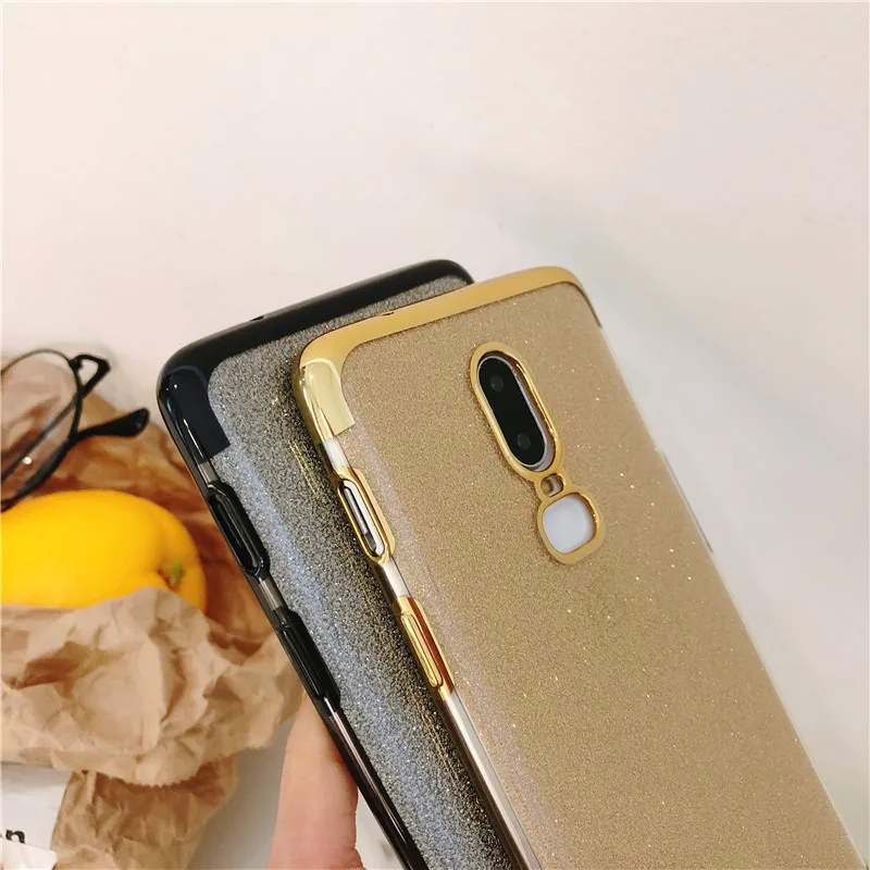 Роскошный Изящный Тонкий блестящий чехол для OnePlus 6 мягкая задняя крышка бампер 2
