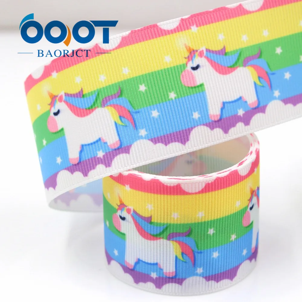 OOOT BAORJCT G-18716-638, 38 мм 10 ярдов мультфильм животных ленты термотрансферные печатные grosgrain, Подарочная упаковка DIY материалы