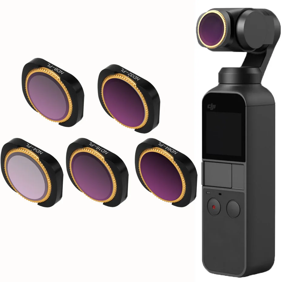 Фильтр для дрона DJI OSMO POCKET/2 ND4 8 16 32 64PL фильтры Packet 2 защита Регулируемая