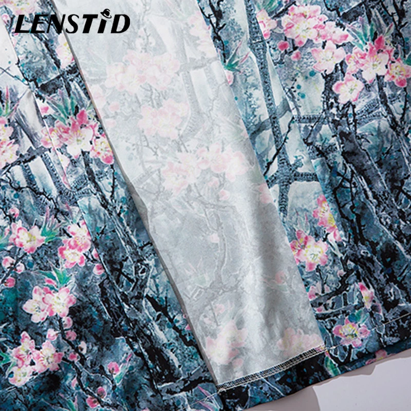 LENSTID 2019 Harajuku кимоно куртка хип-хоп Мужская Уличная одежда тонкая журавль