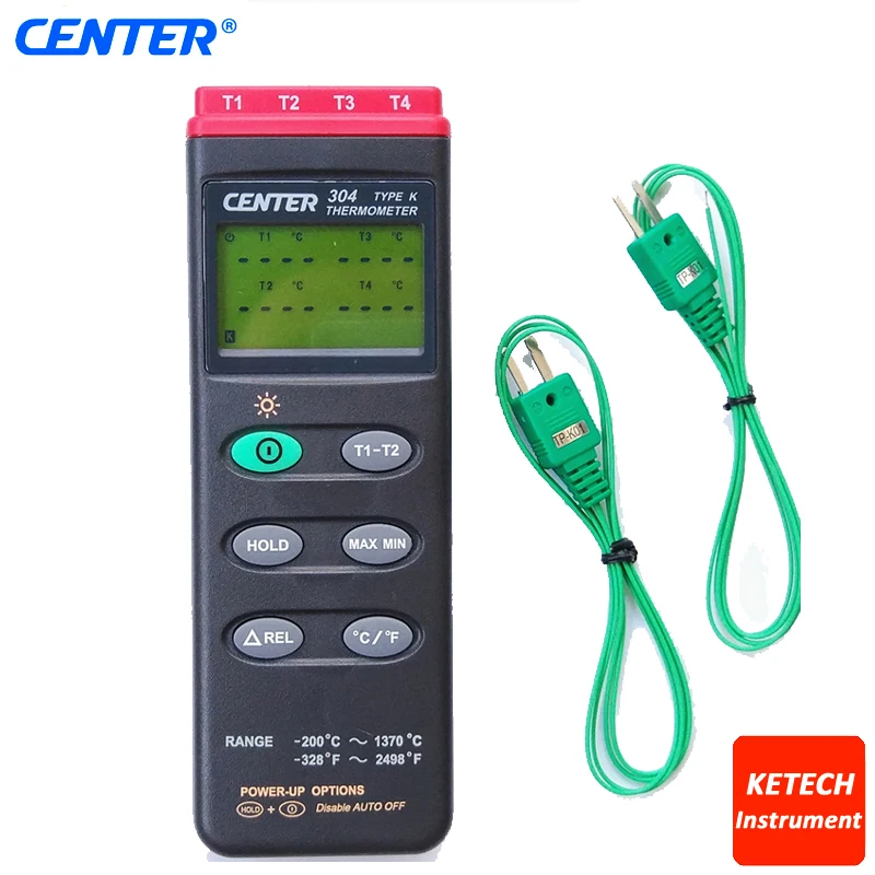 Портативный K Тип/четыре канала/интерфейс ПК/4 канала вход термопары термометр