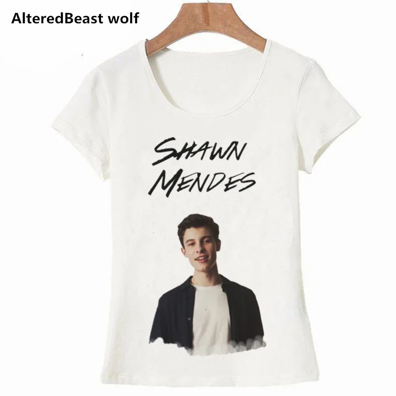 Летняя футболка Для женщин Шон Мендес рубашка плюс Размеры Camisetas Mujer Poleras De Mujer белая футболка женская футболка
