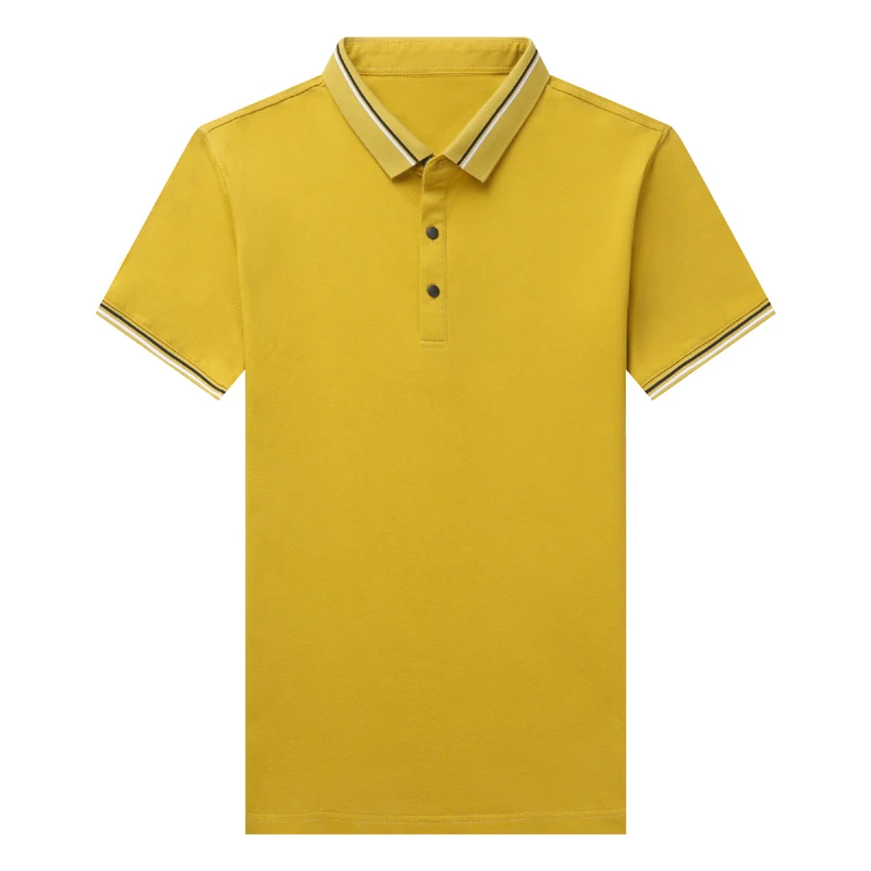 MIACAWOR New Summer Men Polo shirts Solid Color Business Casual Short-sleeve Camisas Breathable Tops Tees T700 | Мужская одежда