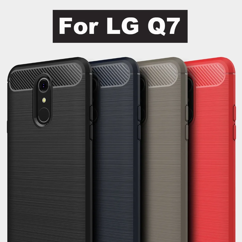 Чехол для LG Q7 2018 лучший чехол с матовым противоударным рисунком мягкий