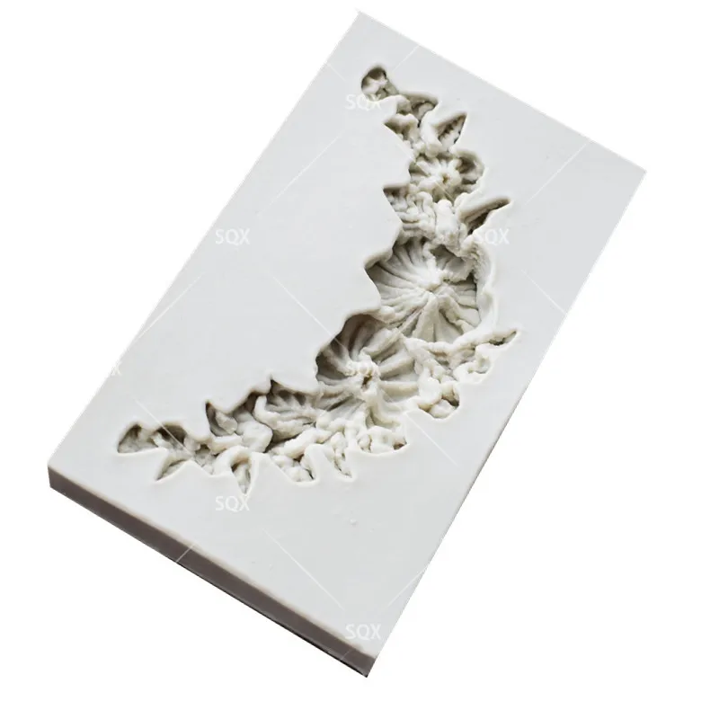 3D в виде вьющегося стебля с цветами торт формы силиконовые для тортов мыло сахара