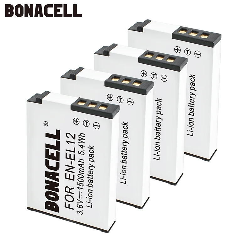 Bonacell EN EL12 батареи для Nikon Coolpix S9900 S9700 S9100 S8000 AW120 AW130 S6000 S6100 S6300 S9050|Перезаряжаемые