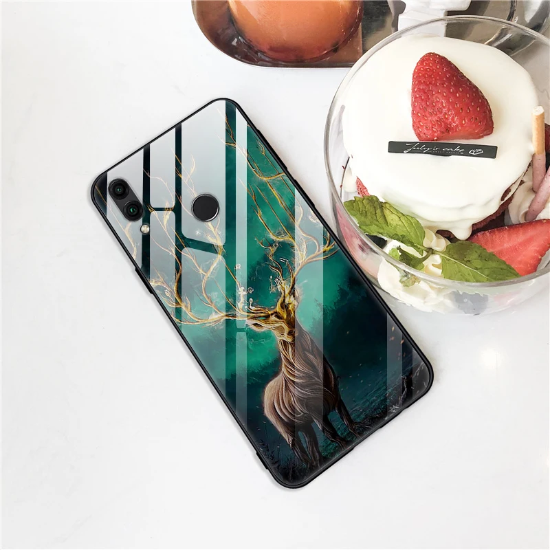 Для huawei Honor 8C чехол Honor8C закаленное стекло чехол с рисунком чехол для телефона для huawei Honor 8C бампер на Honor 8 C BKK-L21