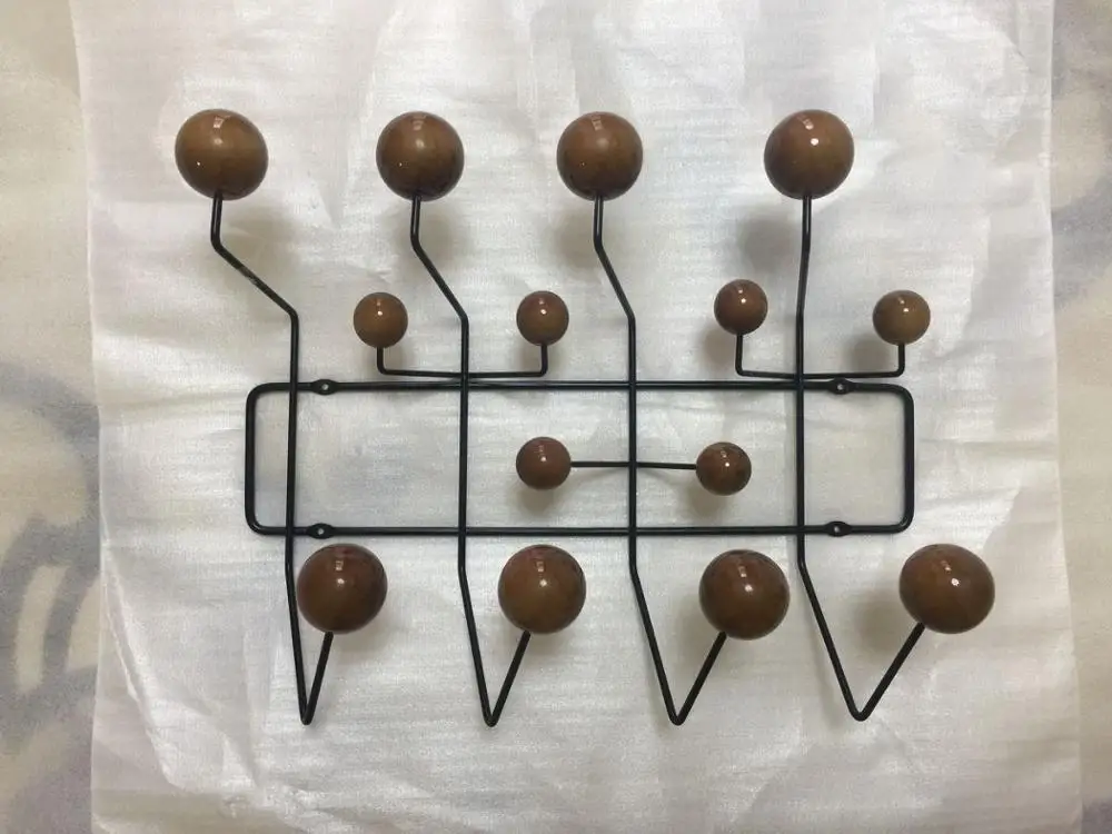 Black Wire Walnut B Многоцветный Eeammes повесить его все стойки вешалка крючок вешалки для пальто шаровая вешалка все - Цвет: Black Wire Walnut B