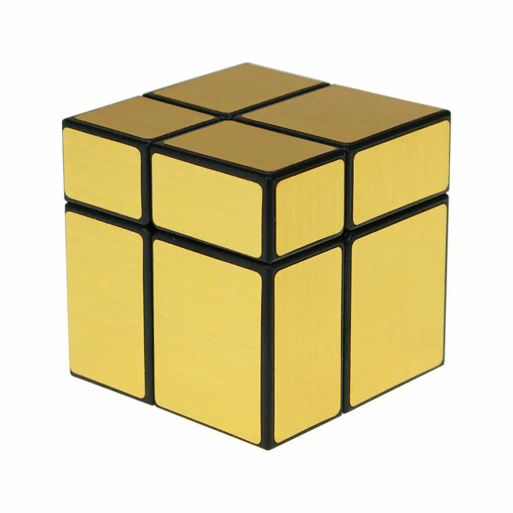 

Кубик Рубика QIYI 2x2x2, зеркальный скоростной волшебный кубик, золотистый, черный головоломка, твист игрушка 2x2, необычный кубический тизер для ...