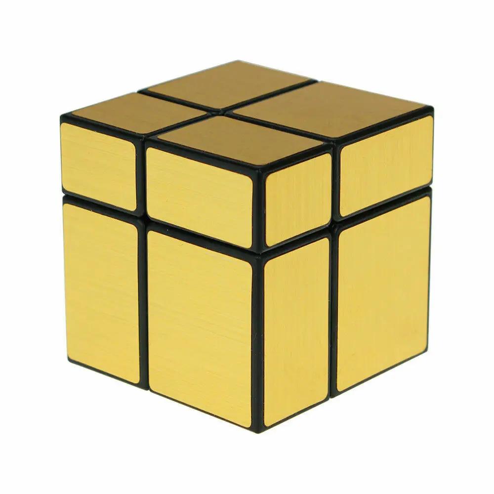QIYI Cube 2x2x2 Mirror Speed Magic Gold Black Puzzle Twist Toy 2x2 Fancy Cubic Brain Teaser ABS Ultra-Smooth Professional | Игрушки и